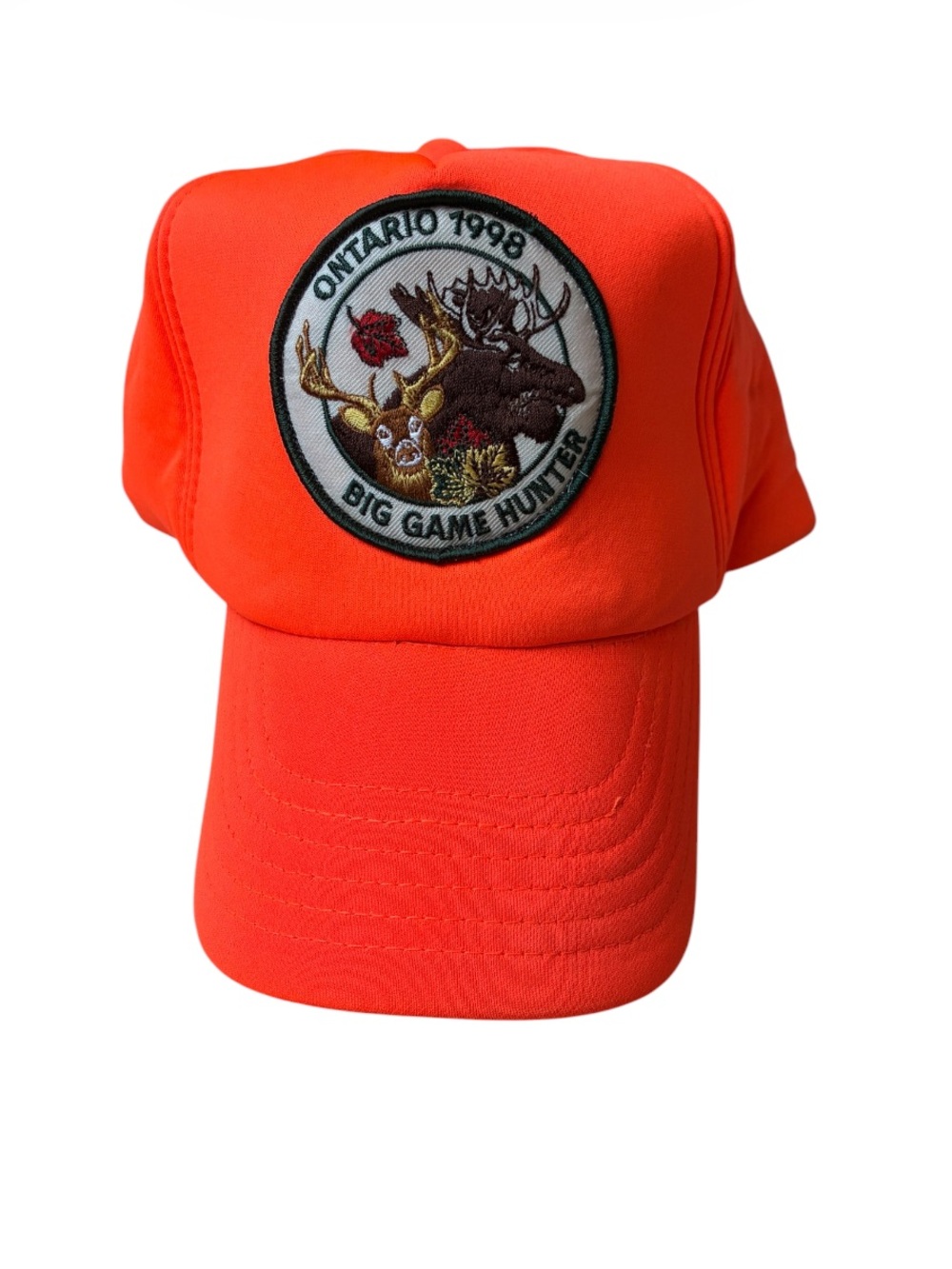 Kalson Men's Vintage Neon Orange Ontario 1998 Big Game Hunter Trucker Hat